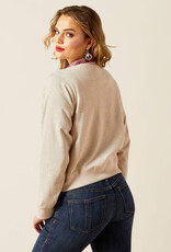 Ariat Womens Ariat Oatmeal Rope Logo Crew Neck Sweatshirt