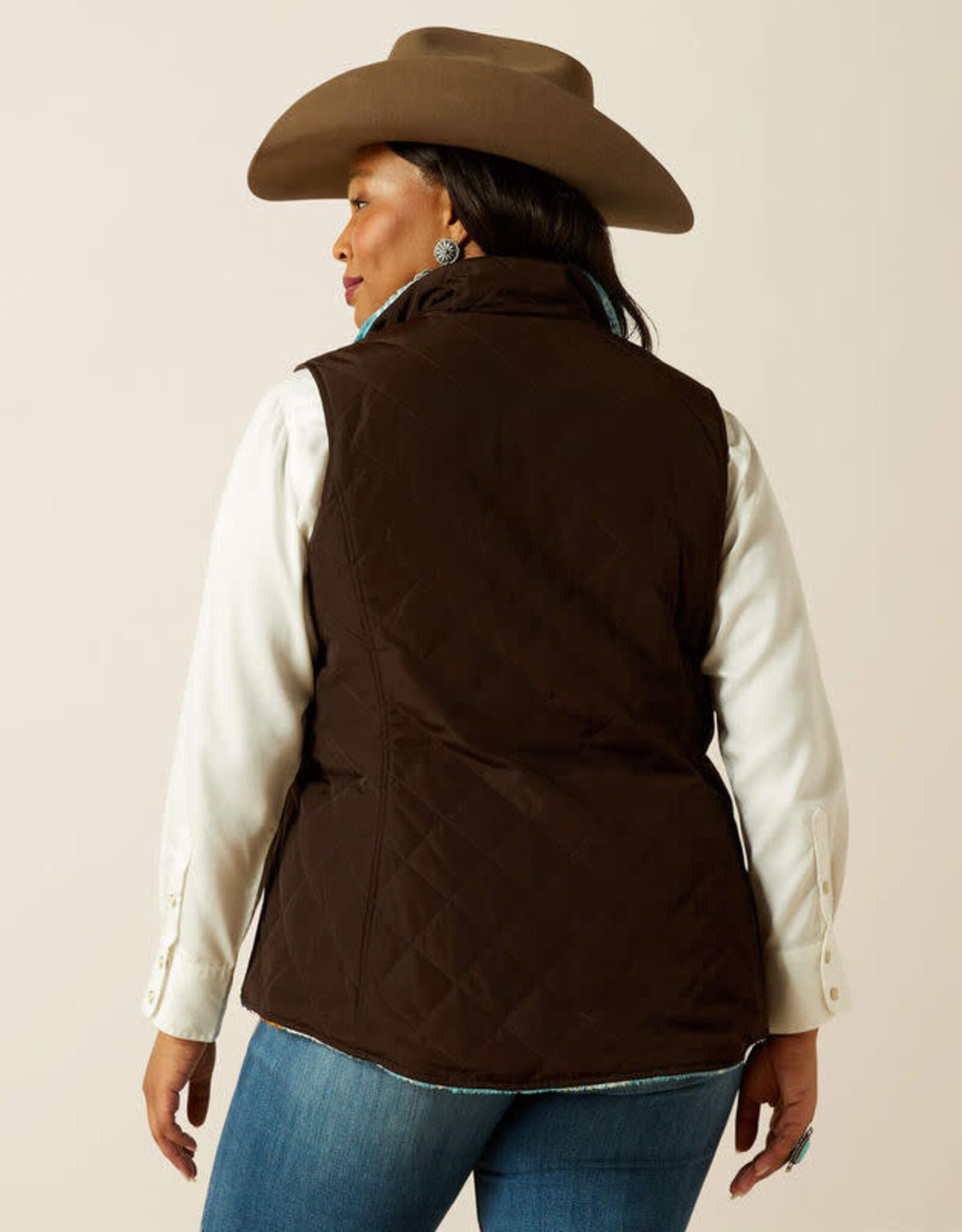 Ariat Ariats Womens Dilon 2.0 Insulated Fleece Reversible Vest ~ Plus Sizes