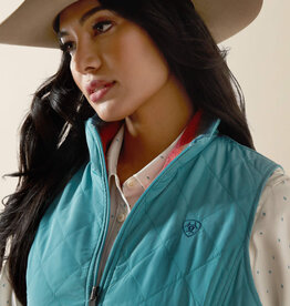 Ariat Ariats Womens Teal Dilon 2.0 Insulated Fleece Reversible Vest