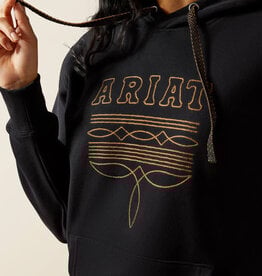 Ariat Ariat Womens Black Boot Stitch Pullover Hoodie ~ Plus Sizes
