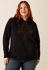 Ariat Ariat Womens Black Boot Stitch Pullover Hoodie ~ Plus Sizes