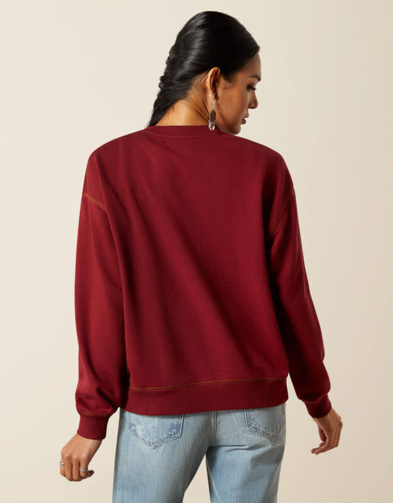 Ariat Ariat Womens Cabernet Lasso Cowboy Crewneck Sweatshirt