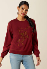 Ariat Ariat Womens Cabernet Lasso Cowboy Crewneck Sweatshirt