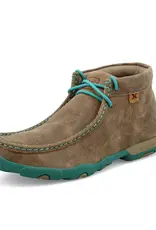 Womens Twisted X Driving Mocs Bomber Brown and Turquoise Womens Twisted X Driving Mocs Bomber Brown and Turquoise