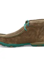 Womens Twisted X Driving Mocs Bomber Brown and Turquoise Womens Twisted X Driving Mocs Bomber Brown and Turquoise