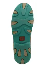 Womens Twisted X Driving Mocs Bomber Brown and Turquoise Womens Twisted X Driving Mocs Bomber Brown and Turquoise