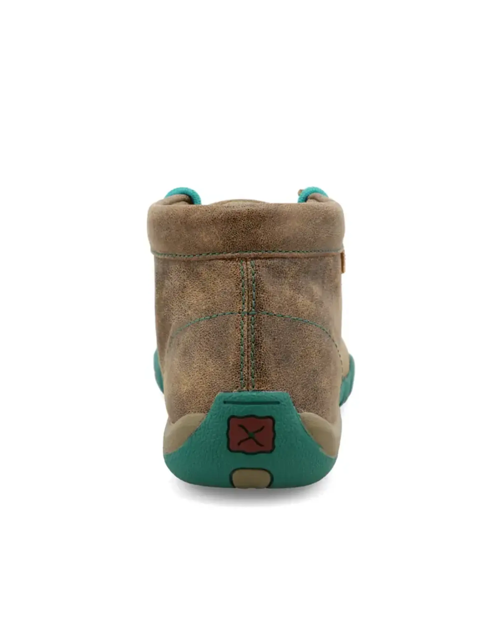 Womens Twisted X Driving Mocs Bomber Brown and Turquoise