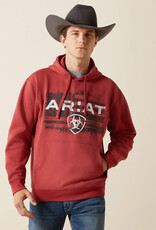 Ariat Ariat Mens Brick Red Liquid Flag Logo Pullover Hoodie ~ Matching Boys