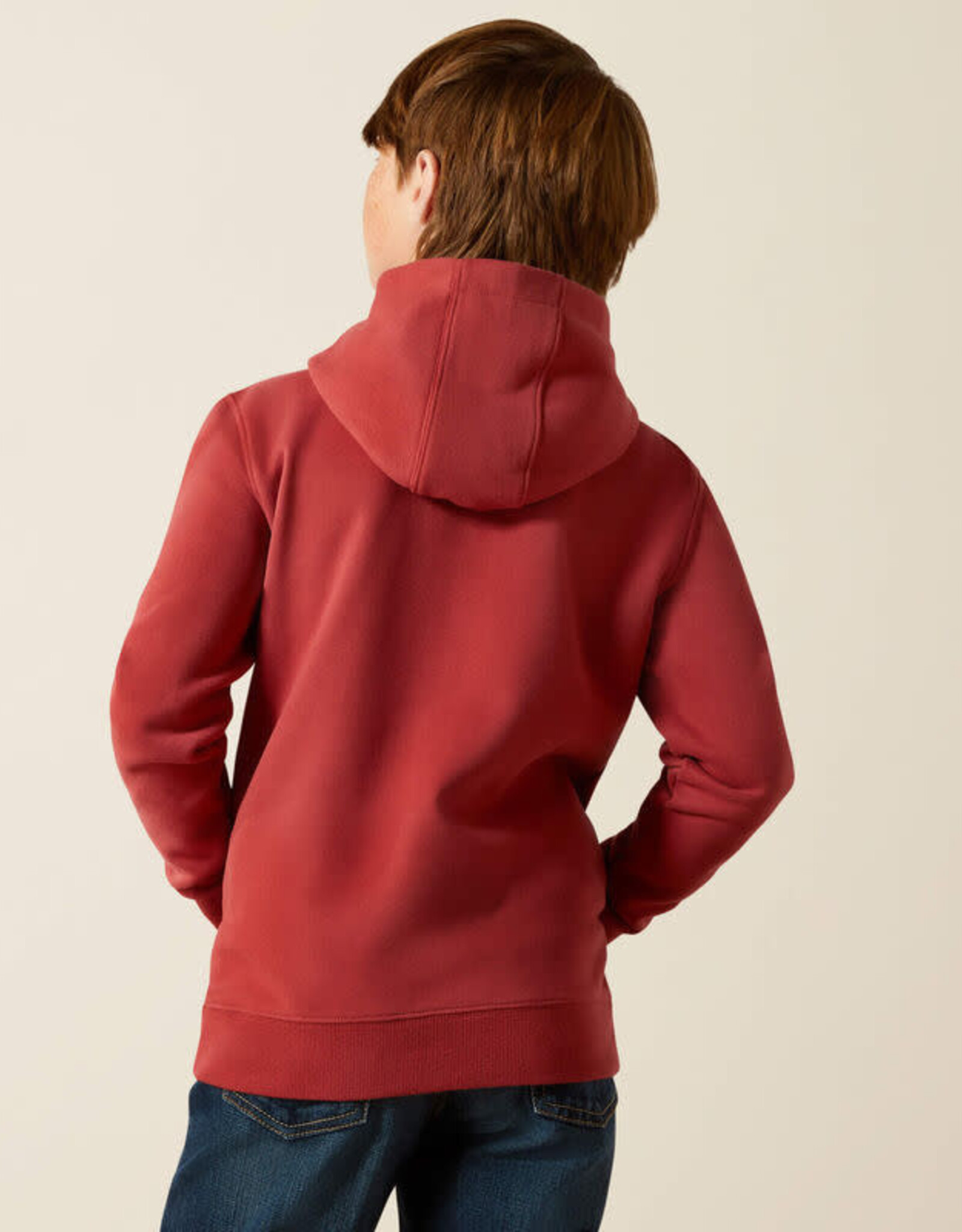 Ariat Ariat Boys Brick Red Liquid Flag Logo Pullover Hoodie ~ Matching Mens