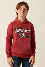 Ariat Ariat Boys Brick Red Liquid Flag Logo Pullover Hoodie ~ Matching Mens