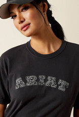 Ariat Womens Ariat Black Boot Stitched Logo Short Sleeve T Shirt