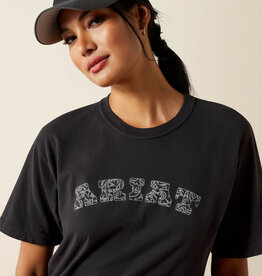 Ariat Womens Ariat Black Boot Stitched Logo Short Sleeve T Shirt