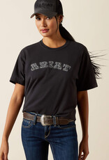 Ariat Womens Ariat Black Boot Stitched Logo Short Sleeve T Shirt