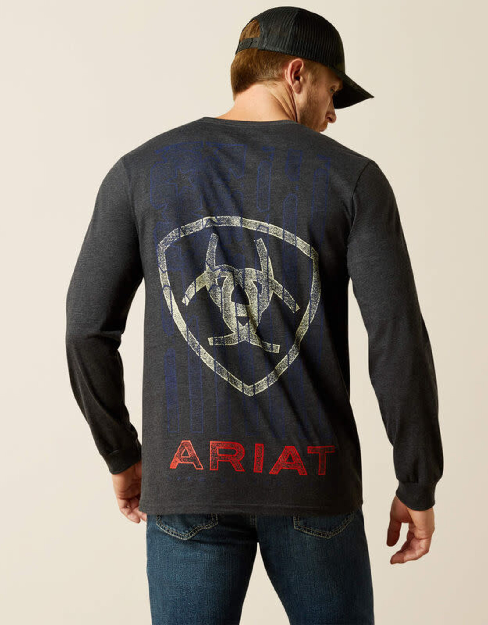 Ariat Mens Ariat Stamped Freedom Classic Fit Long Sleeve T-Shirt