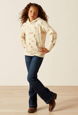 Ariat Girls Ariat Tan Western Motif Pullover Hoodie