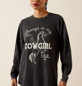 Ariat Womens Ariat Black Mineral Cowgirl Era Logo Short Sleeve T Shirt