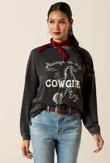 Ariat Womens Ariat Black Mineral Cowgirl Era Logo Short Sleeve T Shirt
