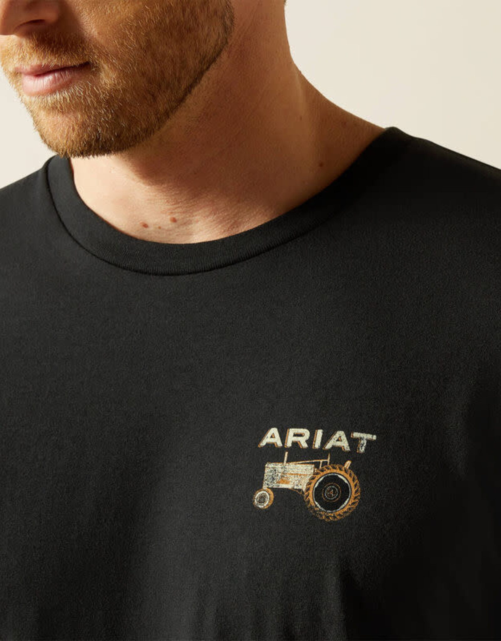 Ariat Mens Ariat Black Tractor Short Sleeve T Shirt