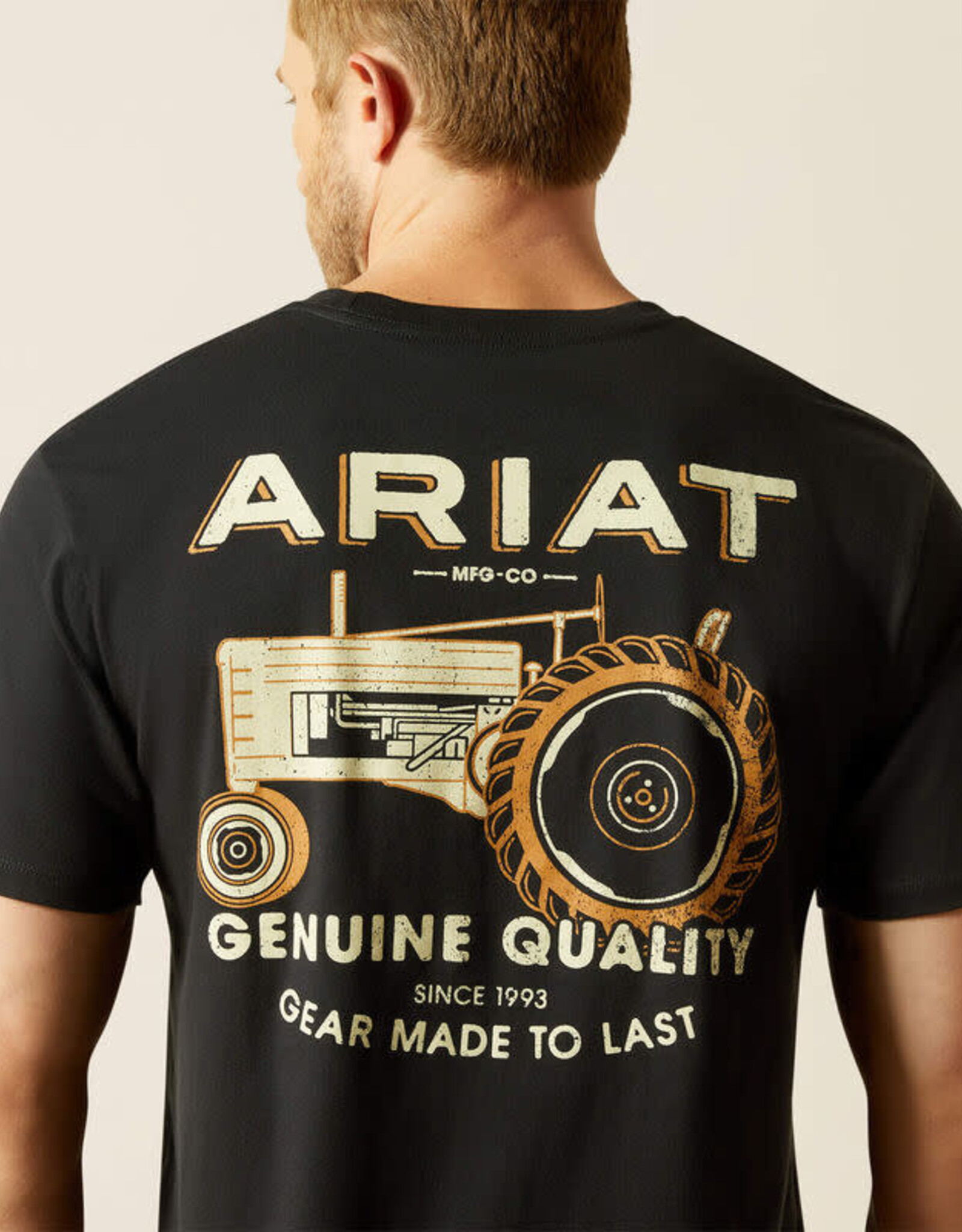 Ariat Mens Ariat Black Tractor Short Sleeve T Shirt