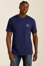 Ariat Mens Ariat Navy Western Logo Short Sleeve T Shirt
