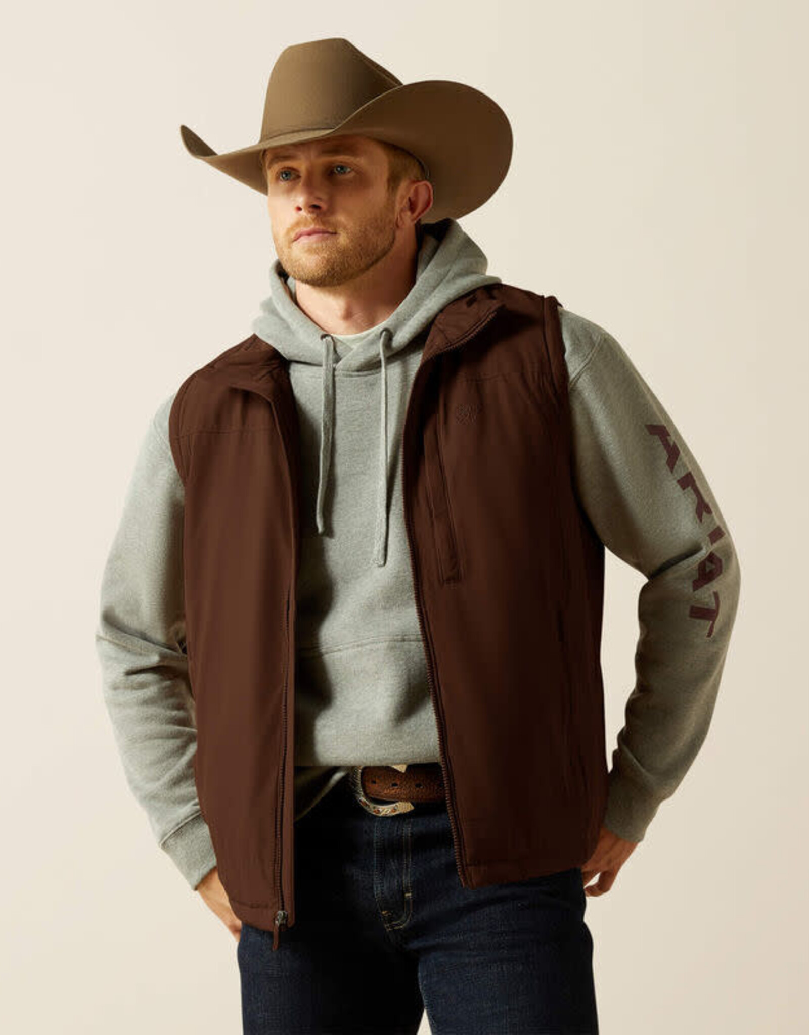 Ariat Ariat Mens Pioneer Stretchshell Carafe Brown Vest