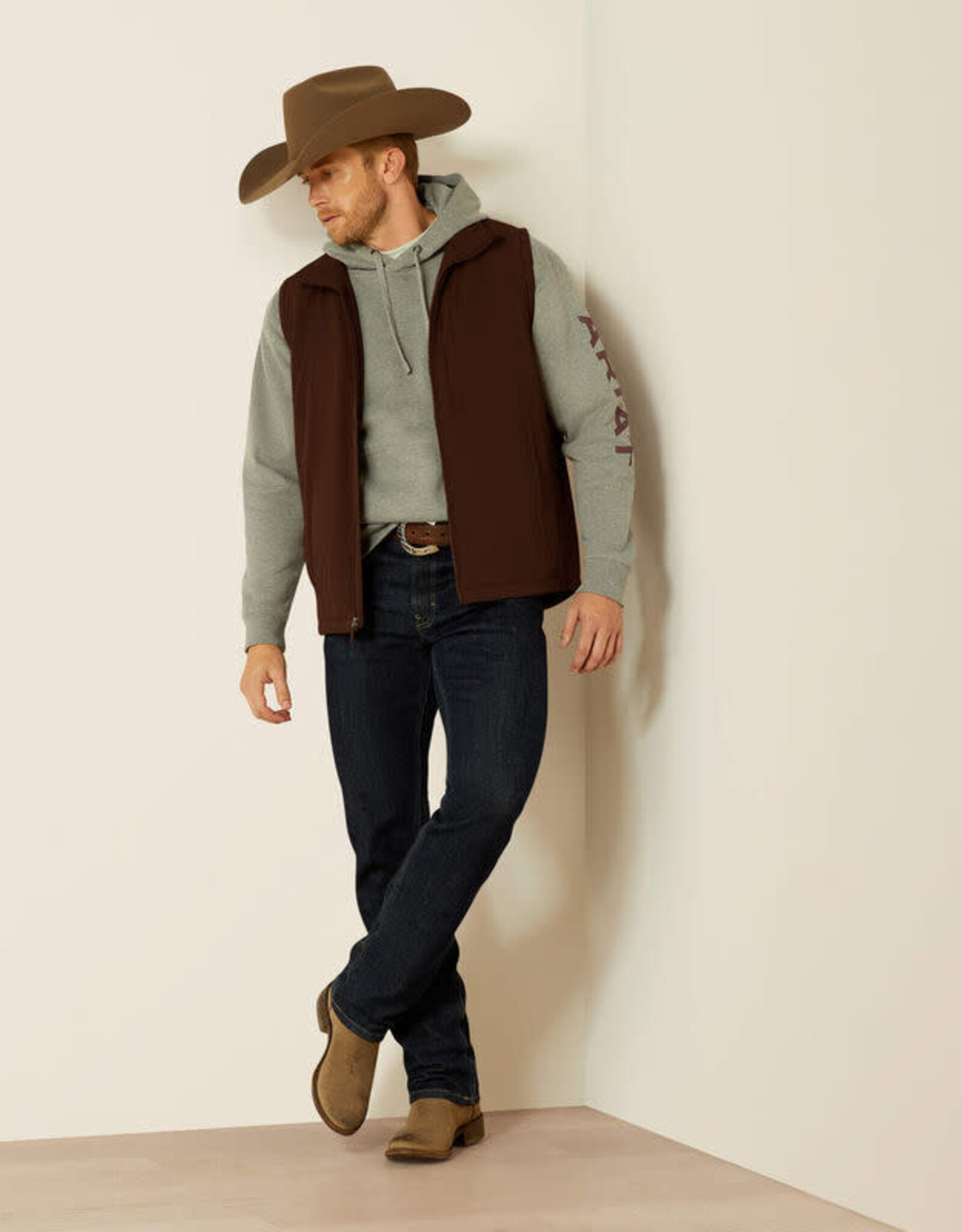 Ariat Ariat Mens Pioneer Stretchshell Carafe Brown Vest