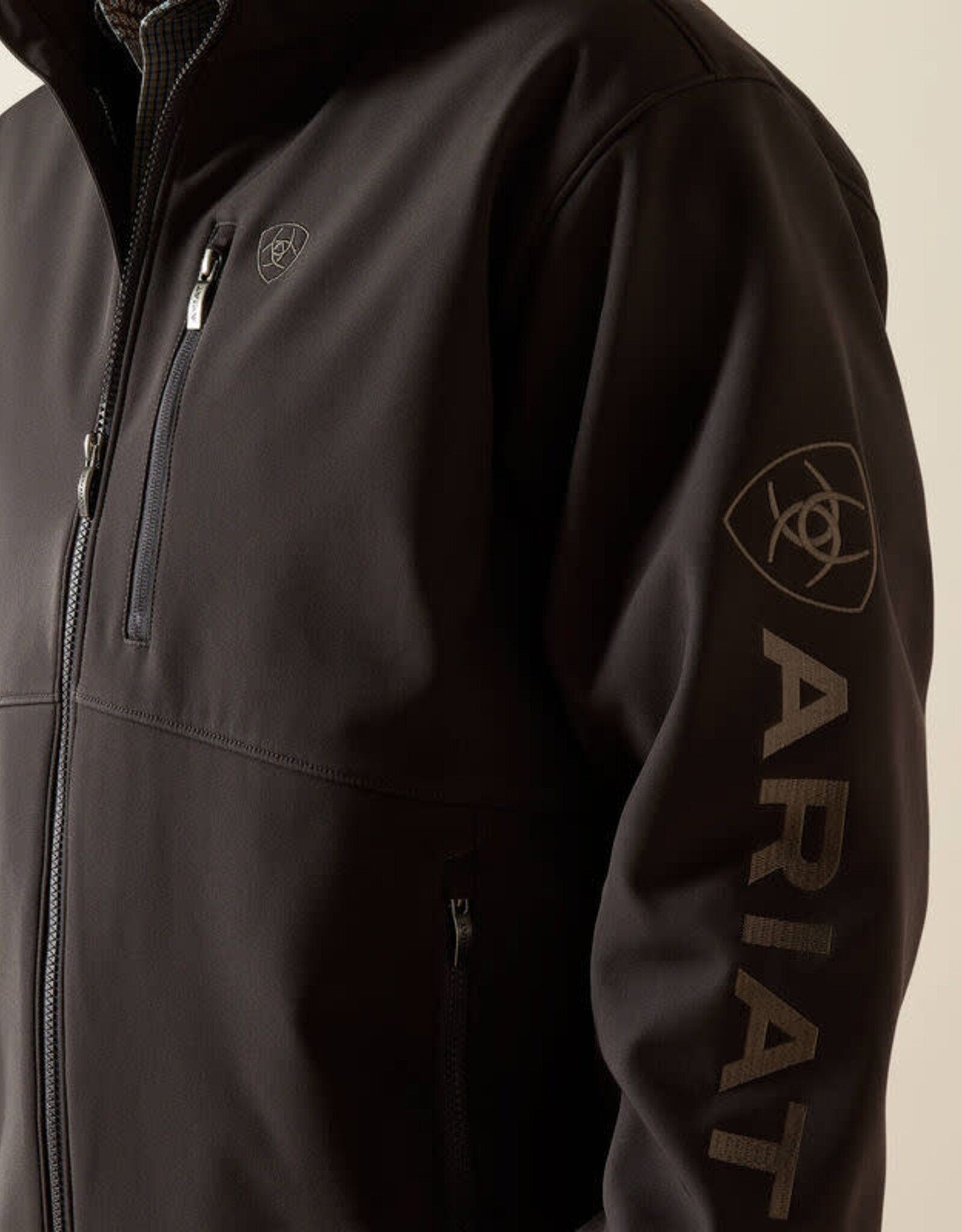 Ariat Ariat Mens Phantom Grey Softshell Logo Jacket