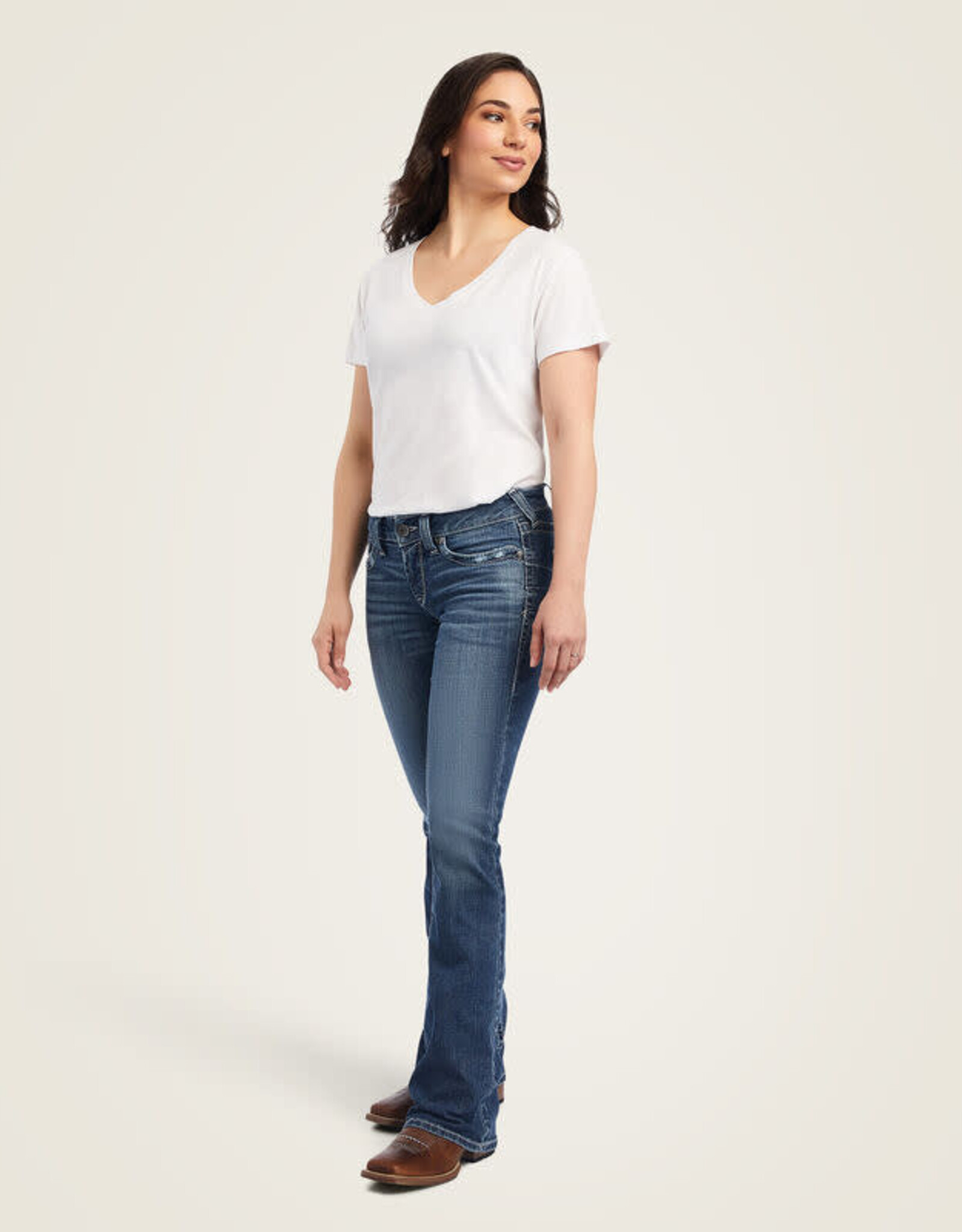 Ariat Ariat Womens Mid Rise Canadian Raquel Boot Cut Denim Western Riding Jean ~ Plus Sizes Available