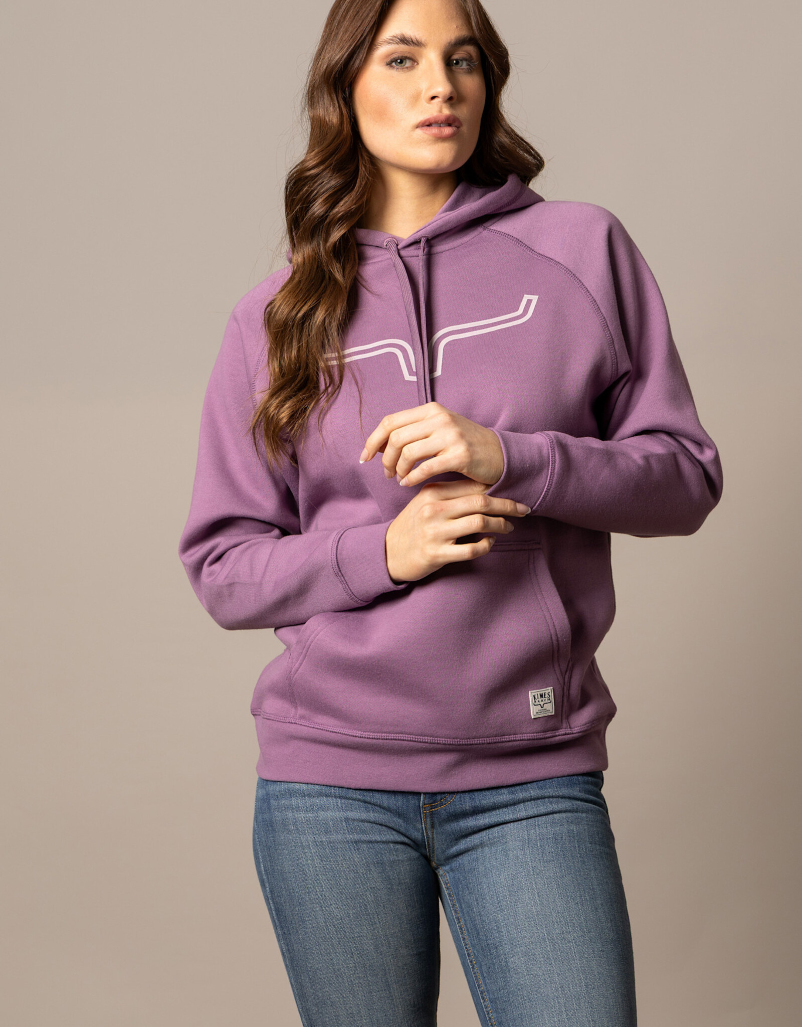Kimes Womens Soft Lilac Outlier Pullover Hoodie