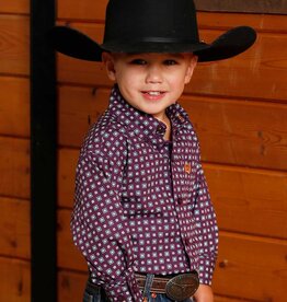 Cinch Boys Infant Cinch Long Sleeve Deep Purple Geo Print Western Button Shirt