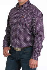 Cinch Mens Cinch Deep Purple Print Long Sleeve Western Button Arena Shirt Cinch Mens Cinch Deep Purple Print Long Sleeve Western Button Arena Shirt