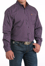Cinch Mens Cinch Deep Purple Print Long Sleeve Western Button Arena Shirt Cinch Mens Cinch Deep Purple Print Long Sleeve Western Button Arena Shirt