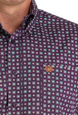 Cinch Mens Cinch Deep Purple Print Long Sleeve Western Button Arena Shirt Cinch Mens Cinch Deep Purple Print Long Sleeve Western Button Arena Shirt