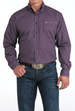 Cinch Mens Cinch Deep Purple Print Long Sleeve Western Button Arena Shirt Cinch Mens Cinch Deep Purple Print Long Sleeve Western Button Arena Shirt