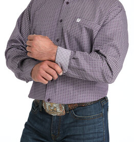 Cinch Mens Cinch Purple Pattern Long Sleeve Western Button Arena Shirt