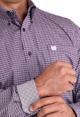 Cinch Mens Cinch Purple Pattern Long Sleeve Western Button Arena Shirt Cinch Mens Cinch Purple Pattern Long Sleeve Western Button Arena Shirt