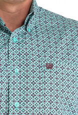 Cinch Mens Cinch Turquoise Purple Print Long Sleeve Western Button Arena Shirt Cinch Mens Cinch Turquoise Purple Print Long Sleeve Western Button Arena Shirt