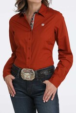 Cinch Womens Cinch Solid Deep Rusty Red Long Sleeve Button Stretch Western Arena Shirt Cinch Womens Cinch Solid Deep Rusty Red Long Sleeve Button Stretch Western Arena Shirt