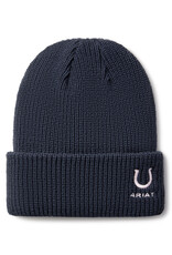 Ariat Girls Ariat Navy Pink Horseshoe Beanie