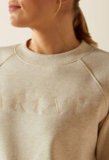 Ariat Womens Ariat Pelican Heather Martine Embroidered Crewneck Sweatshirt