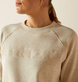 Ariat Womens Ariat Pelican Heather Martine Embroidered Crewneck Sweatshirt
