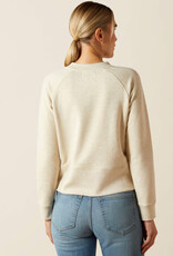 Ariat Womens Ariat Pelican Heather Martine Embroidered Crewneck Sweatshirt