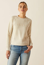 Ariat Womens Ariat Pelican Heather Martine Embroidered Crewneck Sweatshirt