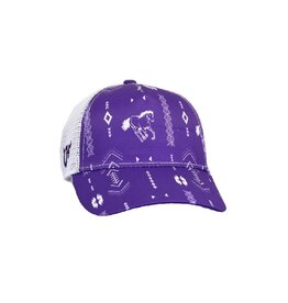 Girls Cowgirl Hardware Purple Aztec Horse Baseball Cap
