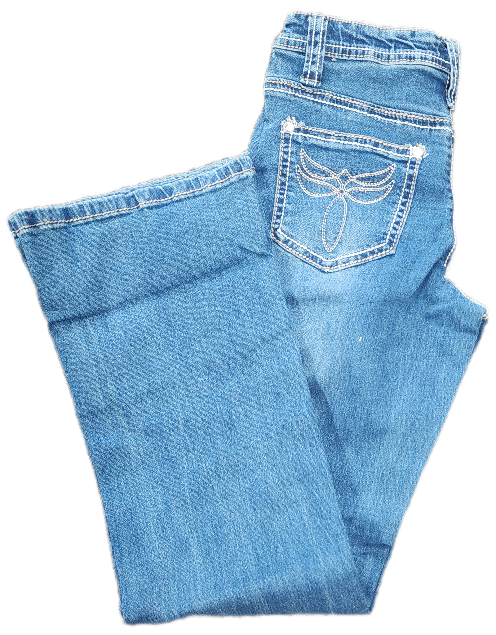 Cowgirl Hardware Girls Boot Stitch Pocket Denim Jeans