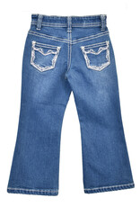 Girls Infant Toddler Floral Outline Boot Cut Western Jeans