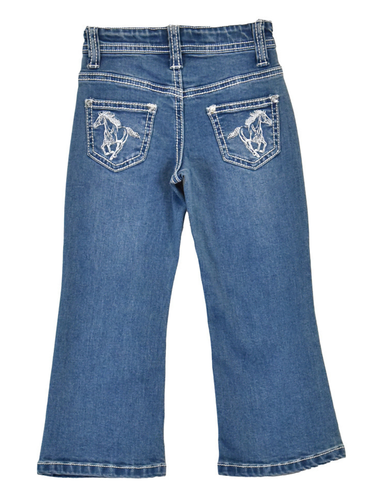 Girls Infant Toddler Running Horse Boot Cut Western Jeans