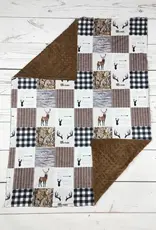 Sassy Kids Palace Little Man Deer Hunting Minky Baby Blanket 29" x 43"
