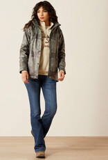 Ariat Ariats Womens Grey Aztec Drizzle Rain Slicker Jacket