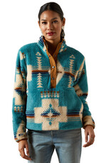 Ariat Ariats Womens Turquoise Agave Berber Snap Front Sweatshirt